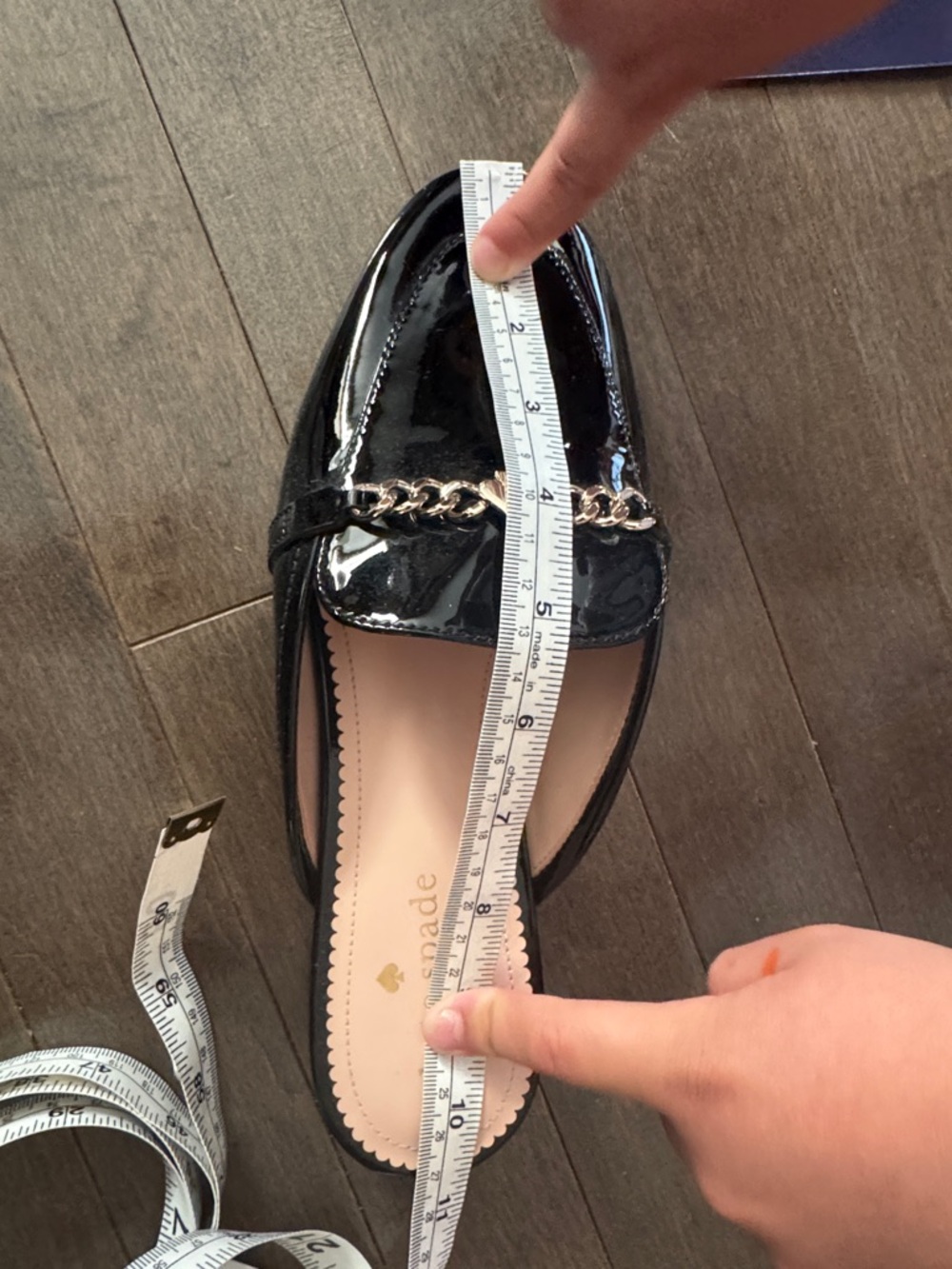kate spade Black Patent Leather Chain Trim Mules - Picture 5 of 8